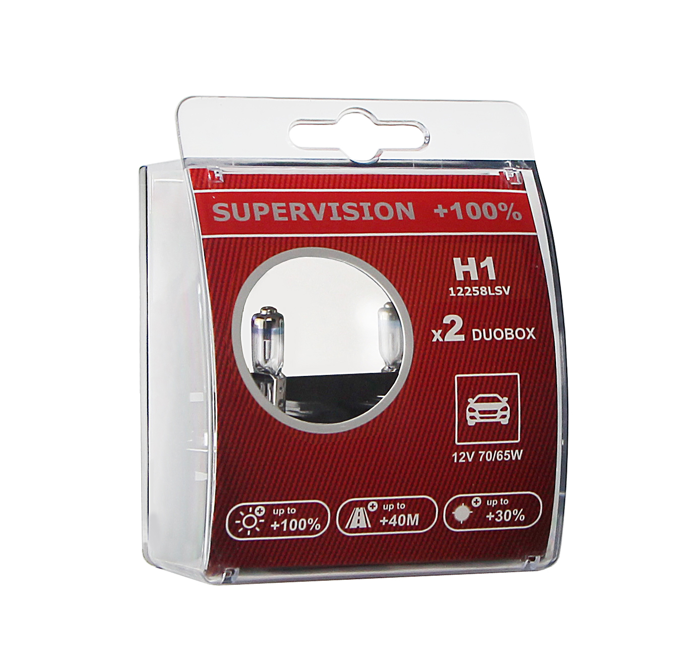 Лампа H1 LEDO SuperVision +100% 12V Duobox 2шт