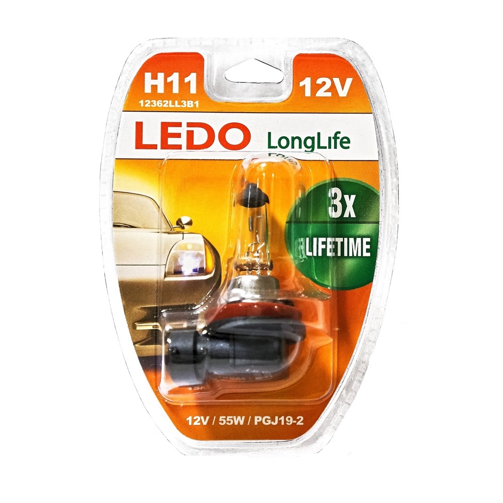 Лампа H11 LEDO LongLife 12V 55W блистер