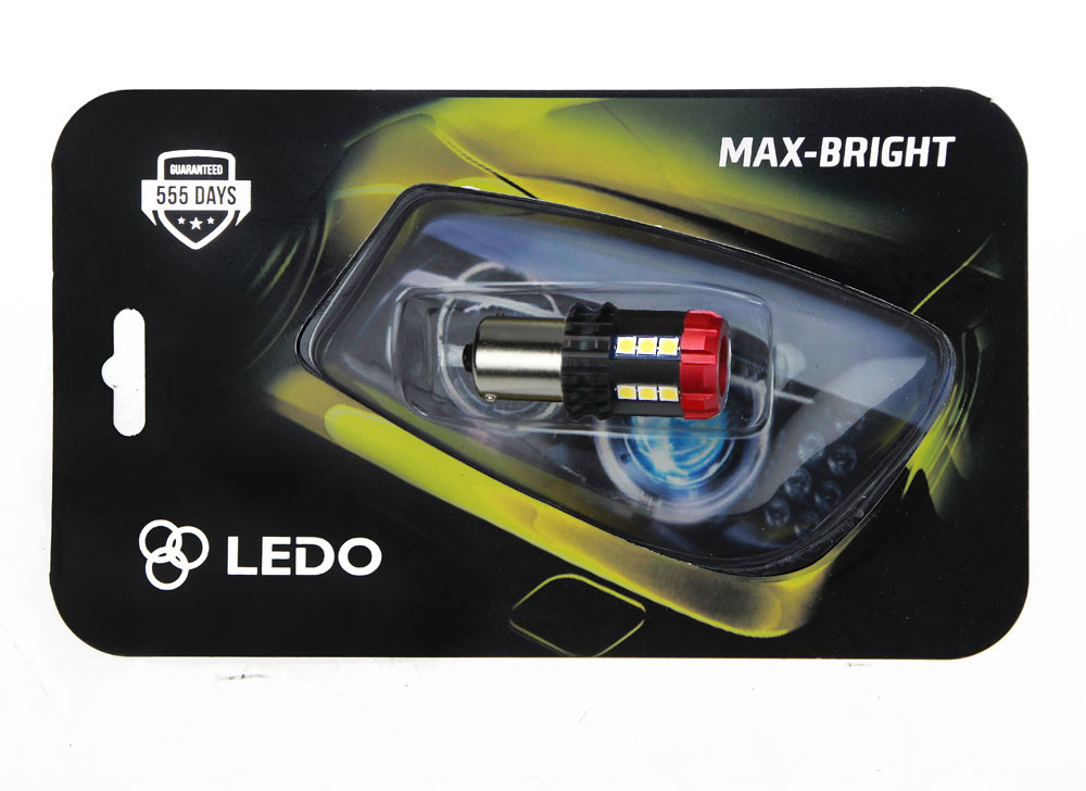 Лампа светодиодная P21W LEDO Max-Bright Hard 18SMD 12V-60V белая