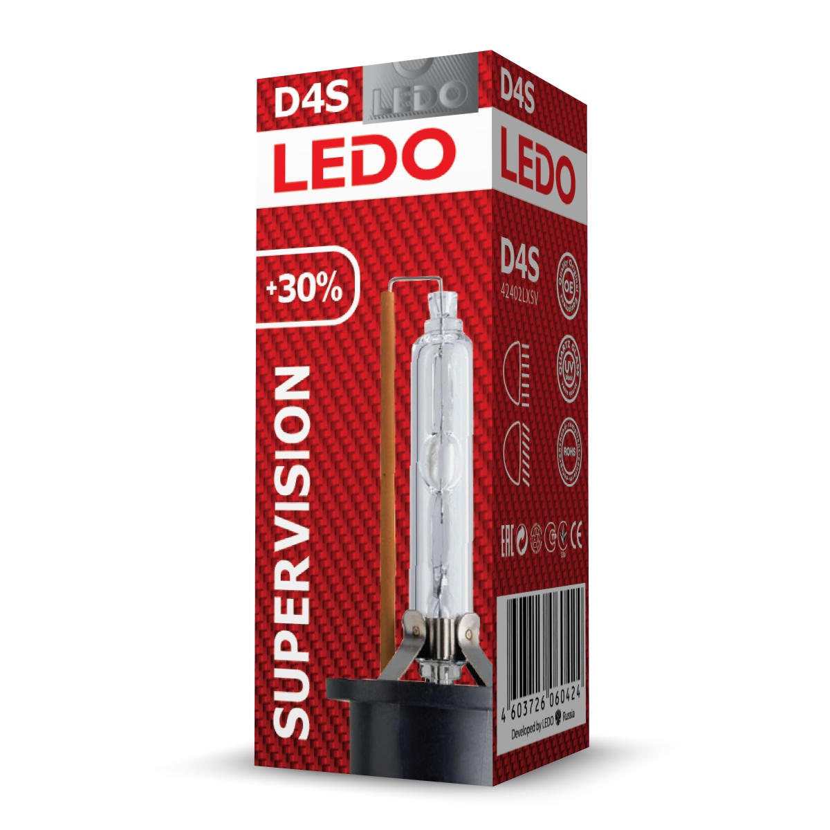 Лампа D4S 4300K LEDO SuperVision +30%