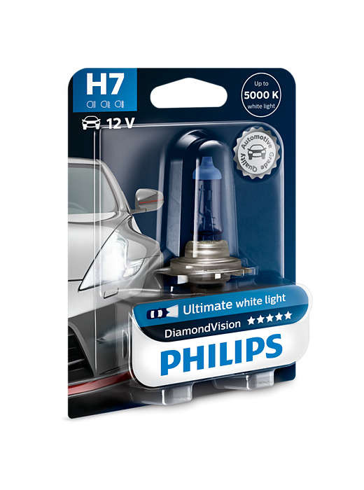Лампа H7 Philips 12V 55W DIAMOND VISION 5000K блистер