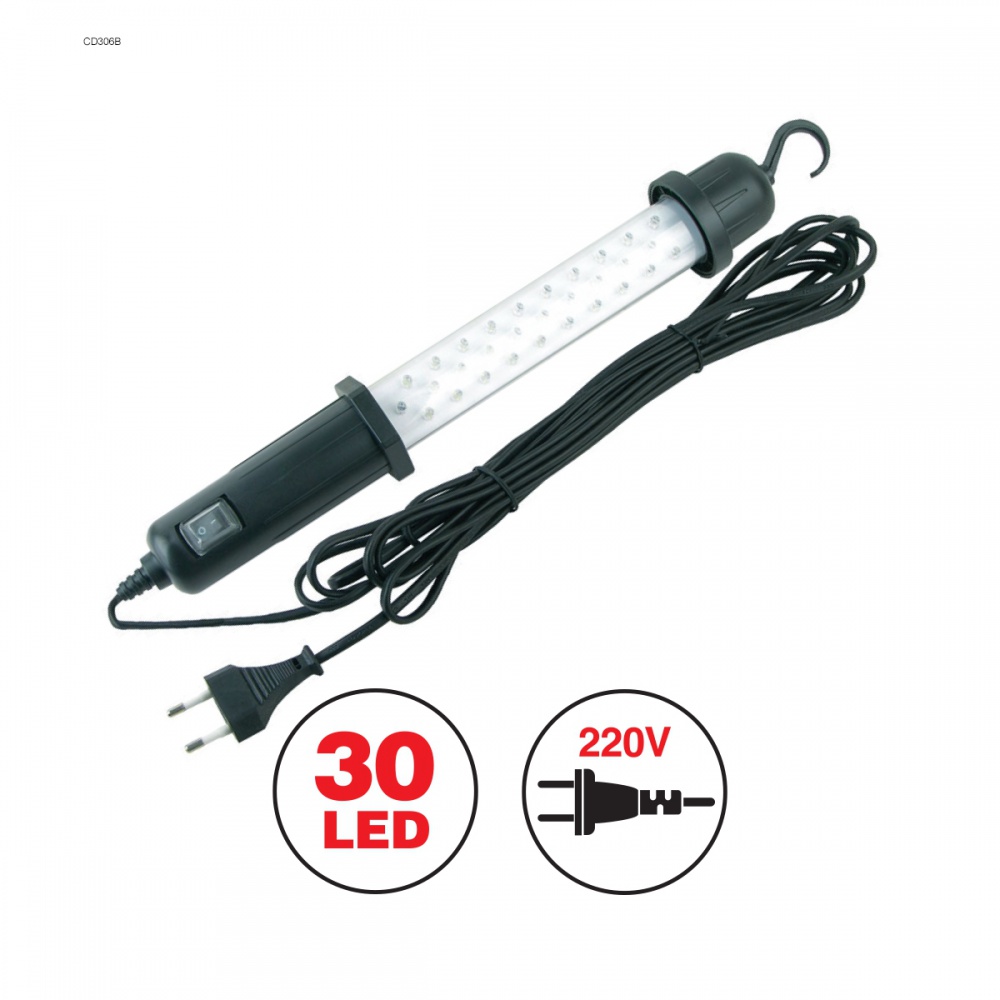 Переносной светильник диодный CD306B 30 светодиодов питание 220B